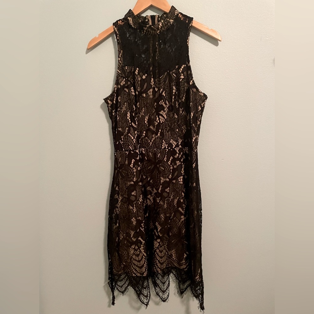 Women’s Bridesmaid Lace Dress Black Size Medium